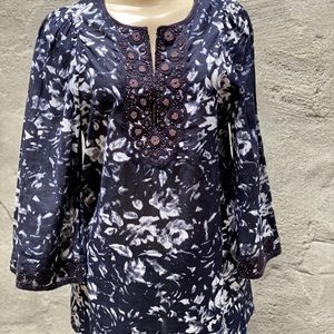 Tory Burch Kaftan Tunic Top With Beading 4